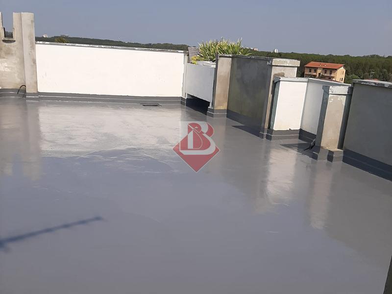 Impermeabilizzazione terrazzo con poliurea a Parma – protezione duratura per tetti e solai Impermeabilizzazione professionale di un terrazzo a Parma con finitura in poliurea bicomponente applicata a caldo, ideale per proteggere tetti e superfici piane da infiltrazioni e agenti atmosferici.
